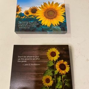 28 Sunflower (blank) notecards and white envelopes